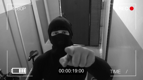 Burglary theft and malicious damage insurance claim for home break in caught on CCTV
