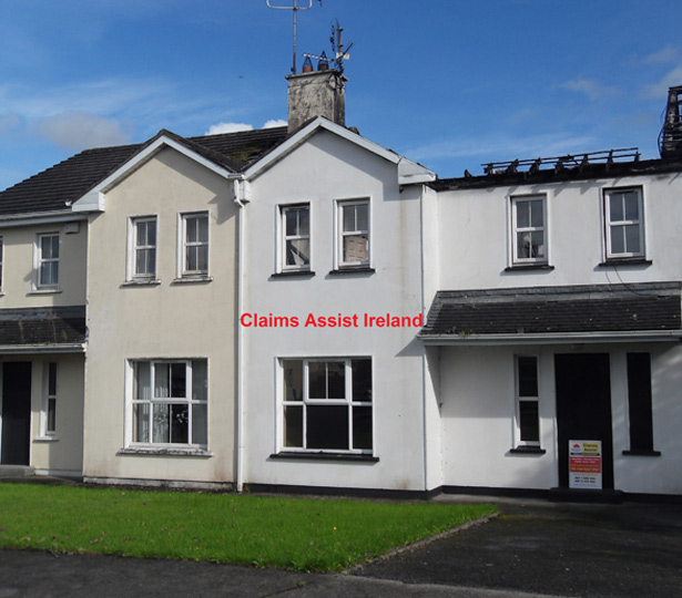 Residential fire and smoke damage insurance claims for two story house