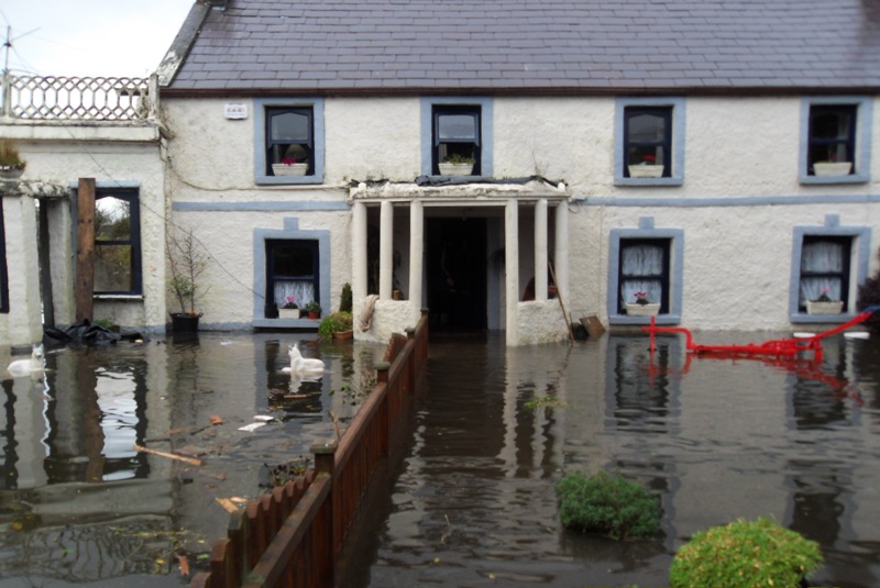 Major residential flood damage insurance claim being managed by a professional loss assessor in Ireland.
